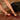 Mia Aree Burgundy Patent Leather Mule- front view on model
