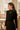 Mia Black High Neck Knit Top- close up side view
