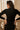 Mia Black High Neck Knit Top-close up back view