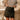 Ava Black Faux-Leather Lace Trim Skirt - front view