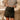 Ava Black Faux-Leather Lace Trim Skirt - front view