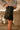 Ava Black Faux-Leather Lace Trim Skirt - side view