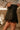 Ava Black Faux-Leather Lace Trim Skirt - close up side view