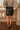 Ava Black Faux-Leather Lace Trim Skirt - full body back view