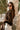 Freya Dark Brown Knit Cape Cardigan- full side view