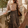 Elodie Leopard Midi Skirt- full body view