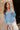 Ellie Blue Quarter Zip-Up Sweater- top view