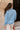 Ellie Blue Quarter Zip-Up Sweater- close up back view