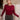 Milani Burgundy Smocked Top- front top view
