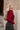 Milani Burgundy Smocked Top- full side view