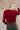 Milani Burgundy Smocked Top- close up back view