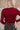 Milani Burgundy Smocked Top- top close up view 
