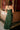 Lena Hunter Green Satin Maxi Dress- close up back view