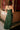 Lena Hunter Green Satin Maxi Dress- close up back view