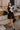 Addison Black Leather Cinched Mini Dress- full body view