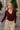 Leona Burgundy & Gold Chain Sweater- top view