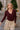 Leona Burgundy & Gold Chain Sweater- top view