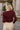 Leona Burgundy & Gold Chain Sweater- back close up view