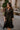 Aleena Black & Gold Zip-Up Midi Dress- frontal side view