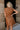Addison Camel Leather Cinched Mini Dress- back view