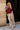 Elianna Burgundy Pleated Zip-Up Top- full body view