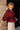 Elianna Burgundy Pleated Zip-Up Top- side view