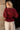 Elianna Burgundy Pleated Zip-Up Top- back view