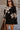 Adley Black & Taupe Floral Knit Sweater- close up frontal side view