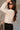 Juliana Ecru Knit High Neck Sweater- close up side view
