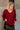 Alicia Deep Red Back Bow Sweater- top view