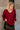 Alicia Deep Red Back Bow Sweater- top view
