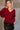 Alicia Deep Red Back Bow Sweater- front top view