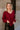 Alicia Deep Red Back Bow Sweater- frontal top view