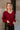 Alicia Deep Red Back Bow Sweater- frontal top view