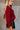 Alicia Deep Red Back Bow Sweater- close up side view