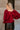 Alicia Deep Red Back Bow Sweater- close up back view