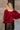 Alicia Deep Red Back Bow Sweater- close up back view