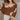 Estelle Brown & Beige Floral Knit Sweater- front view
