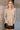 Elaina Taupe Knit Flare Cardigan- front top view