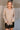 Elaina Taupe Knit Flare Cardigan- front view