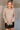 Elaina Taupe Knit Flare Cardigan- front view