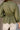 Palmer Olive Green Eyelet Zip-Up Top- back close up view