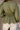 Palmer Olive Green Eyelet Zip-Up Top- back close up view