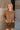 Adeline Brown Knit Chest Pocket Sweater- close up front view