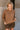 Adeline Brown Knit Chest Pocket Sweater- top view