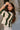 Rosa Green & White Stripe Knit Sweater- close up side view