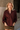 Leia Maroon Pleated Long Sleeve Top- front top view