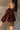 Leia Maroon Pleated Long Sleeve Top- frontal side view