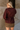 Leia Maroon Pleated Long Sleeve Top- top back view
