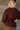 Leia Maroon Pleated Long Sleeve Top- close up back view